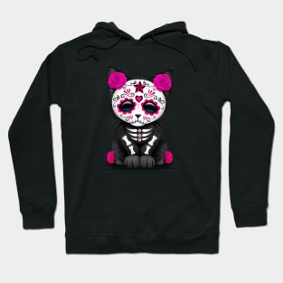 Cute Pink Day of the Dead Kitten Cat Hoodie